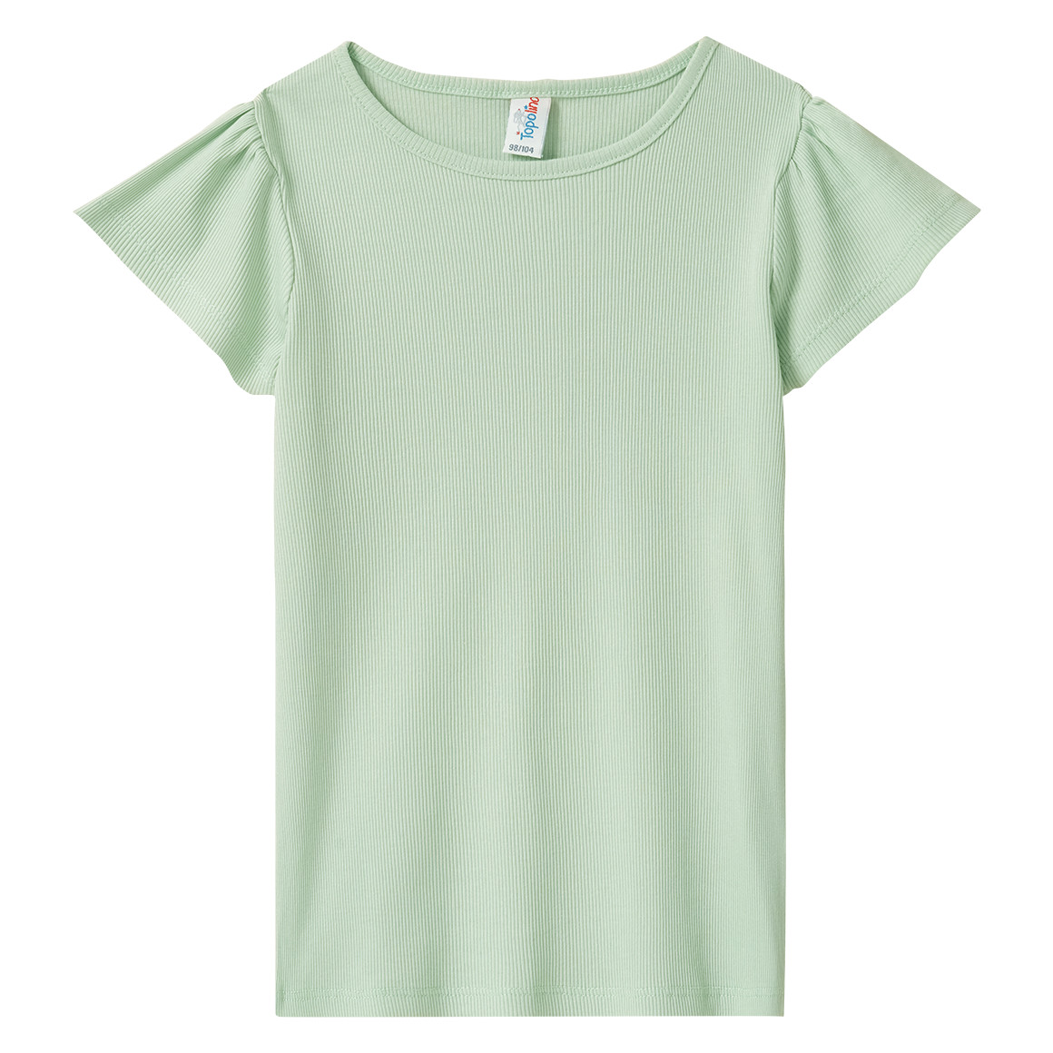 Mädchen T-Shirt mit Rippstruktur