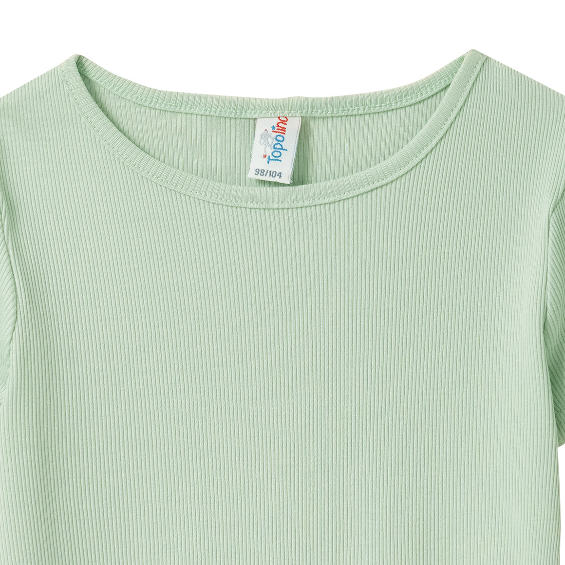 Mädchen T-Shirt mit Rippstruktur