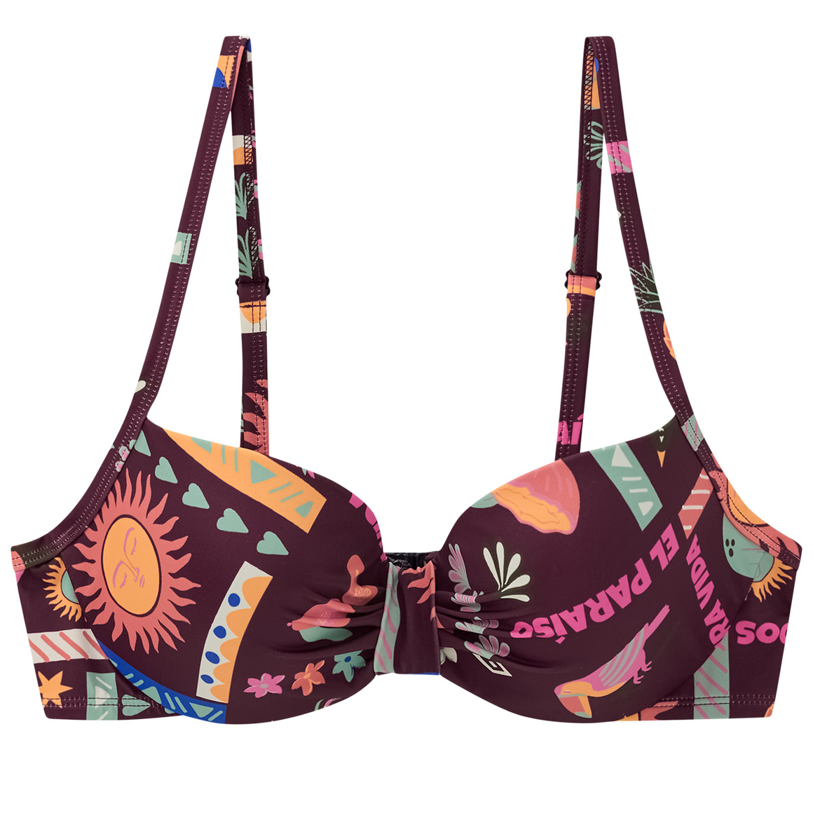 Damen Bikinioberteil mit Allover-Print