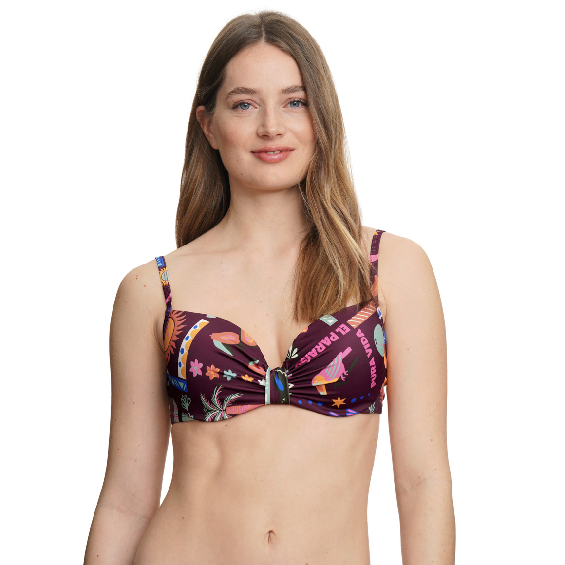 Damen Bikinioberteil mit Allover-Print