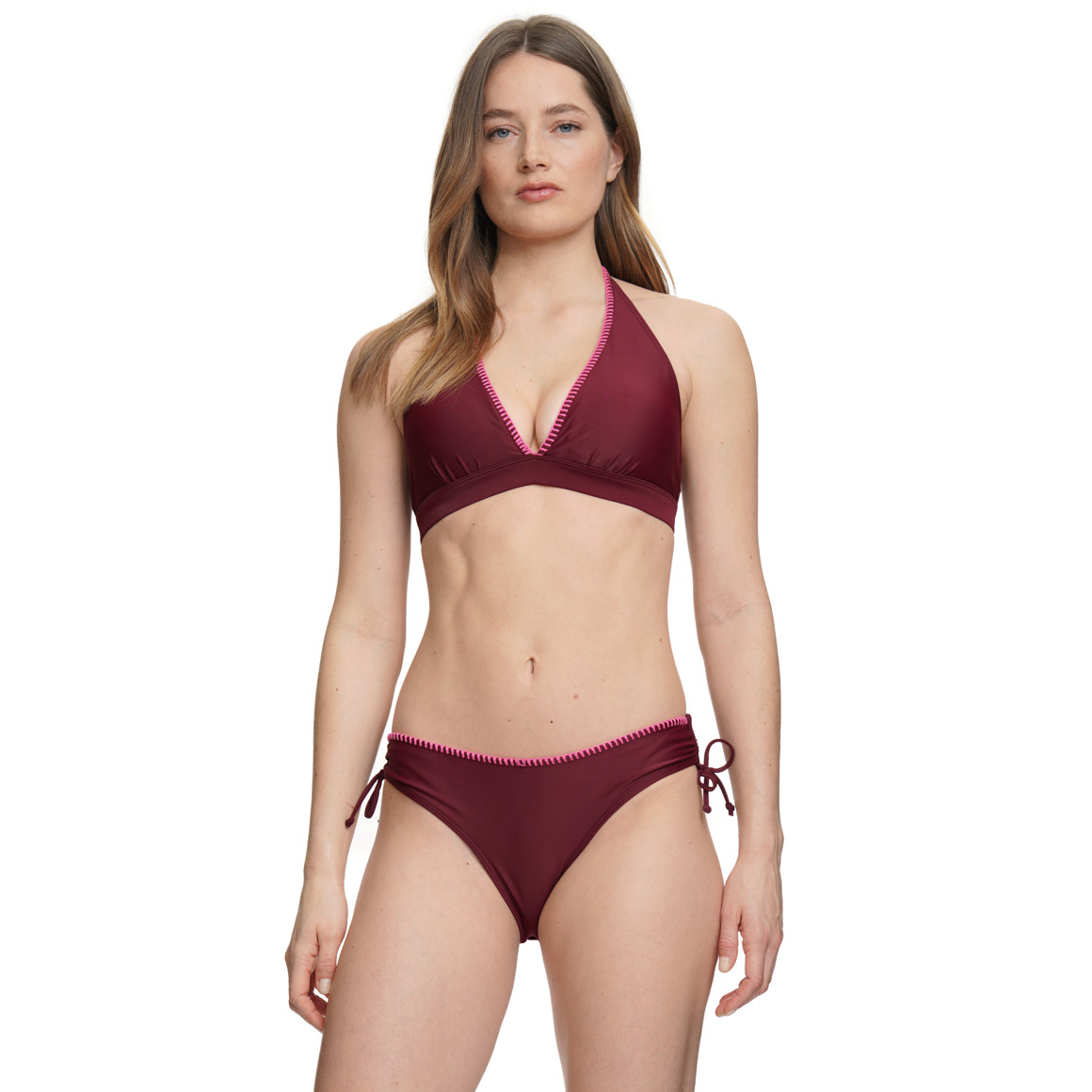 Damen Bikinioberteil mit Kontraststickerei