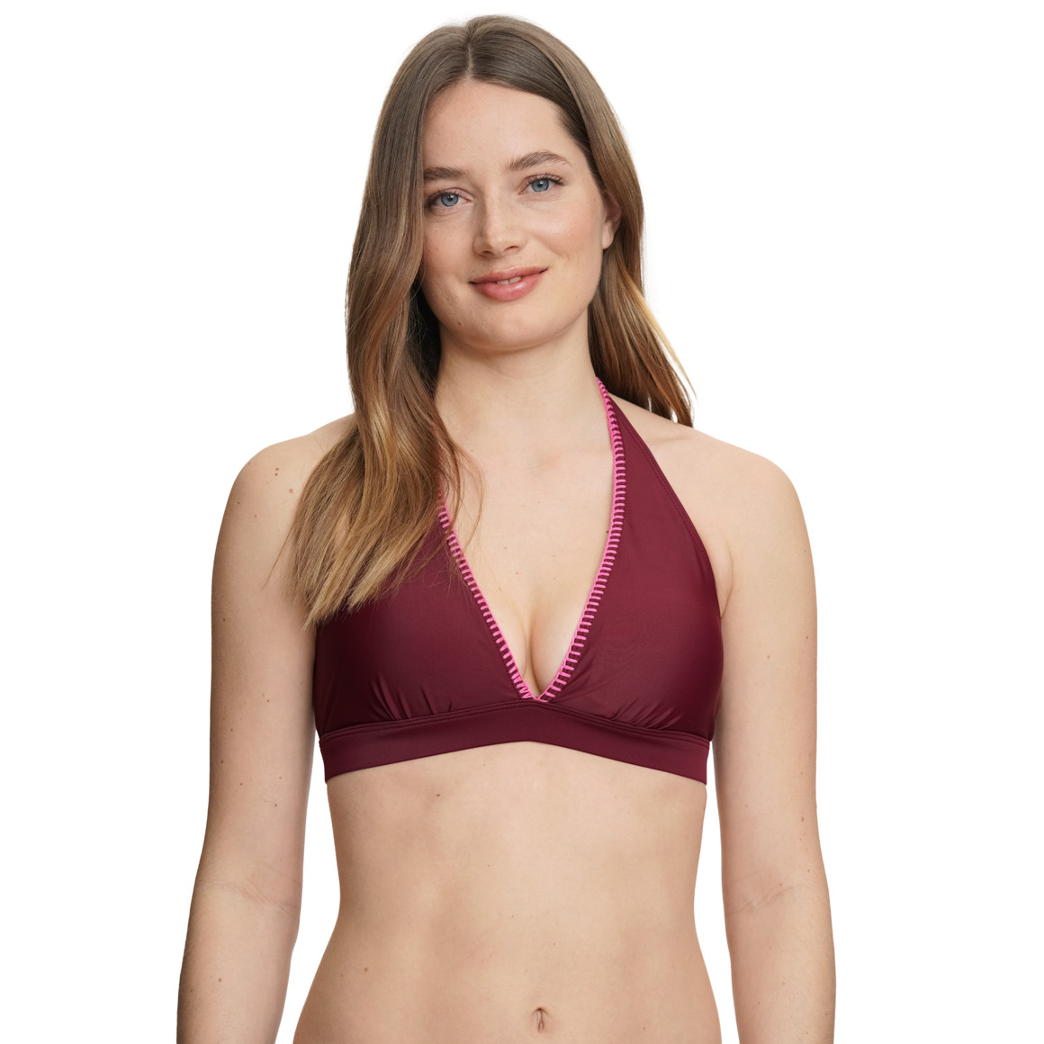 Damen Bikinioberteil mit Kontraststickerei