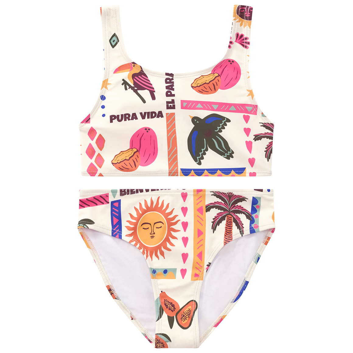 Mädchen Bikini mit Allover-Print