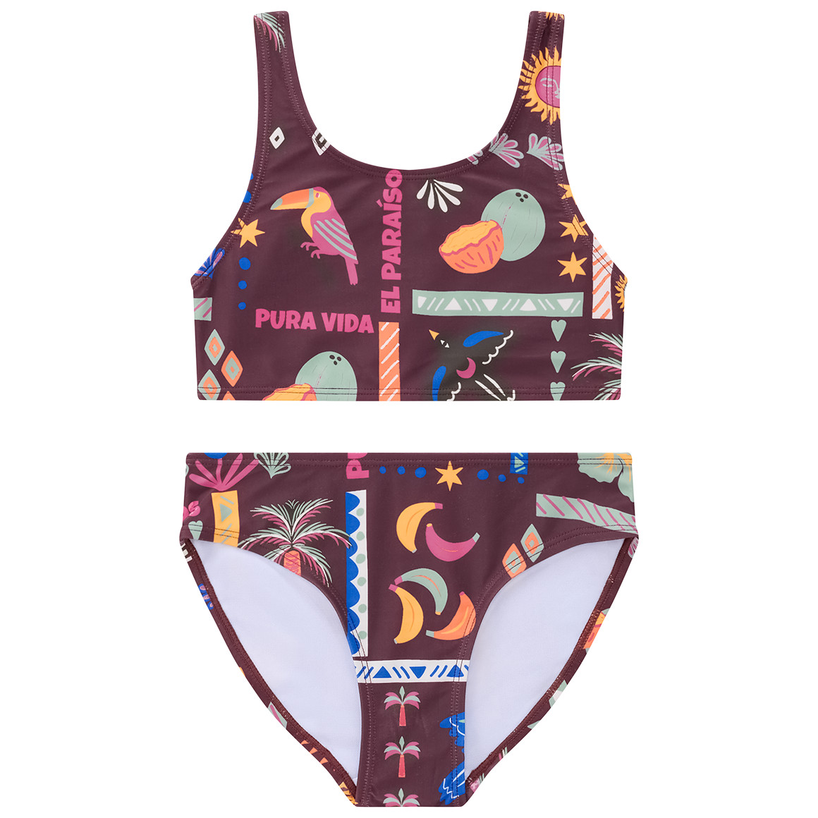 Mädchen Bikini mit Allover-Print