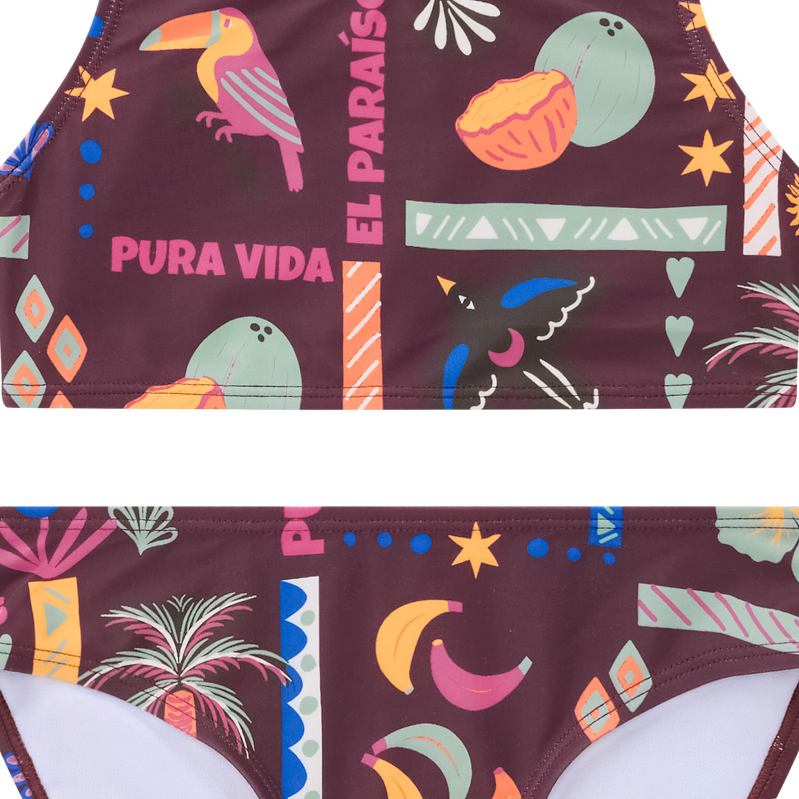 Mädchen Bikini mit Allover-Print