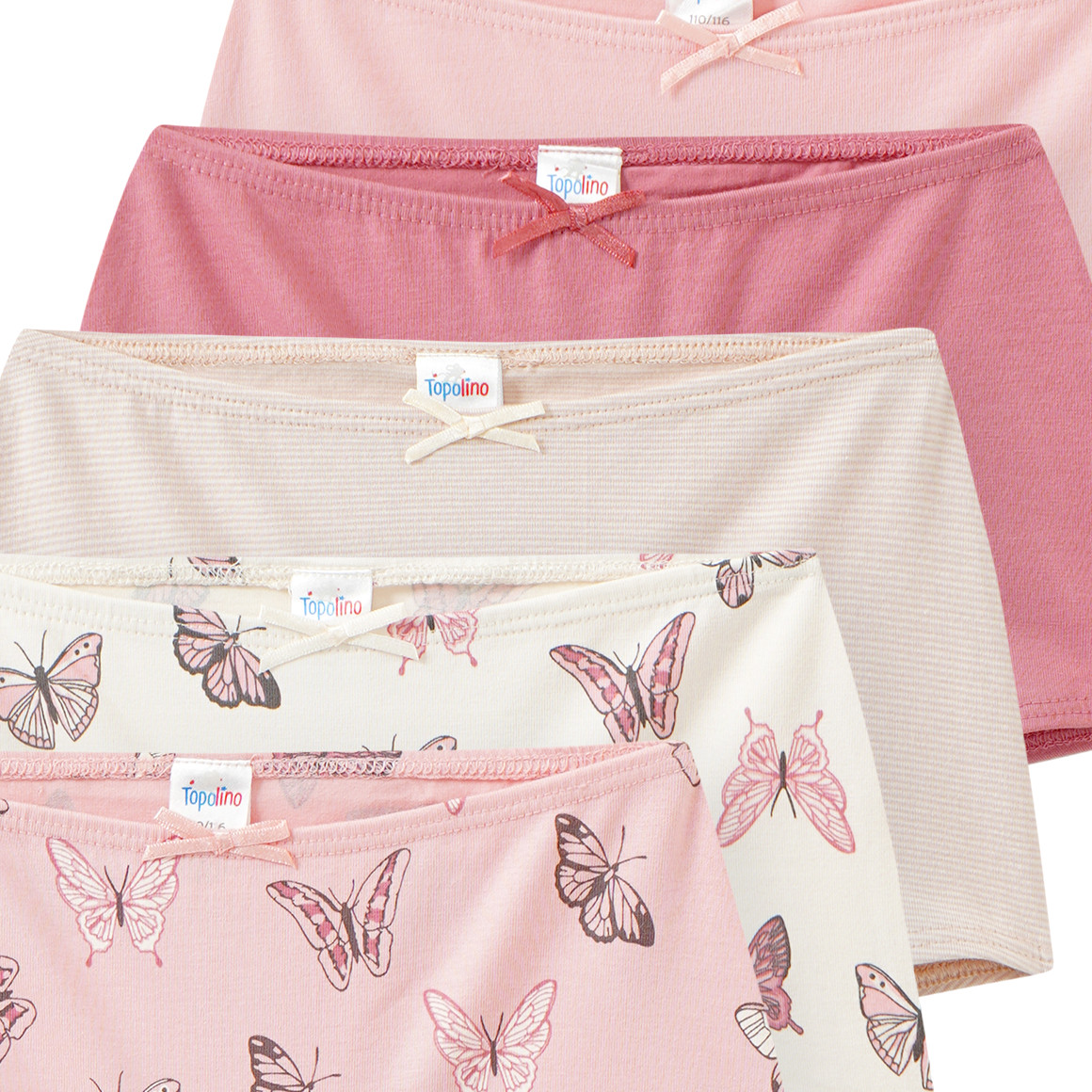 5 Mädchen Pantys in verschiedenen Dessins