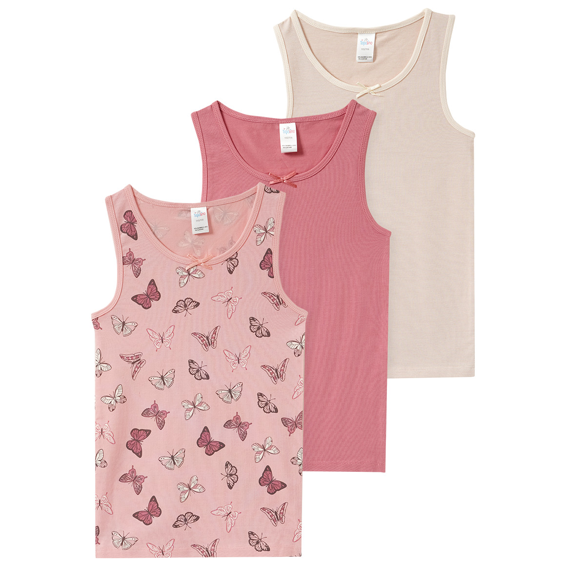 3 Mädchen Unterhemden im Set
