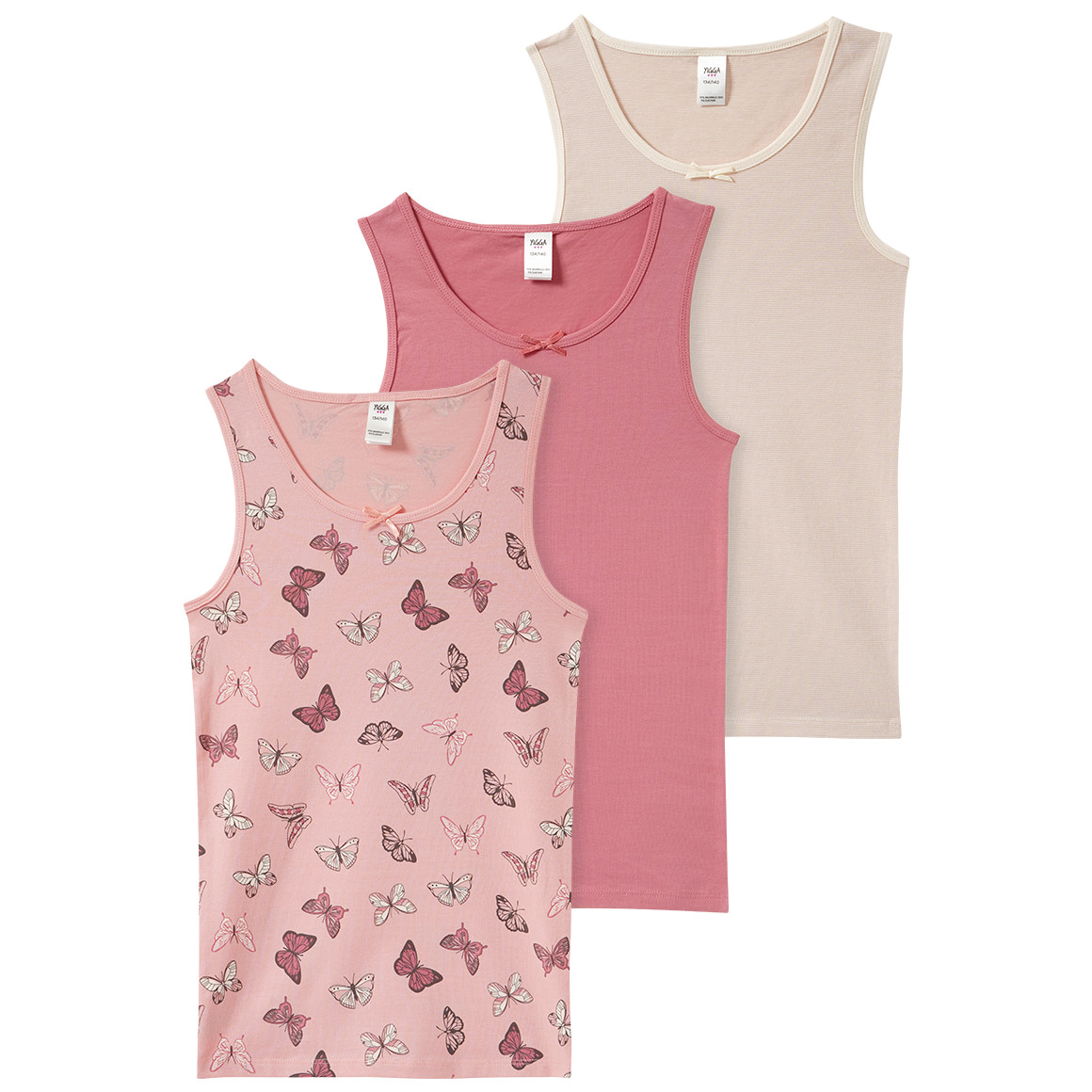 Set van 3 meisjesonderhemden