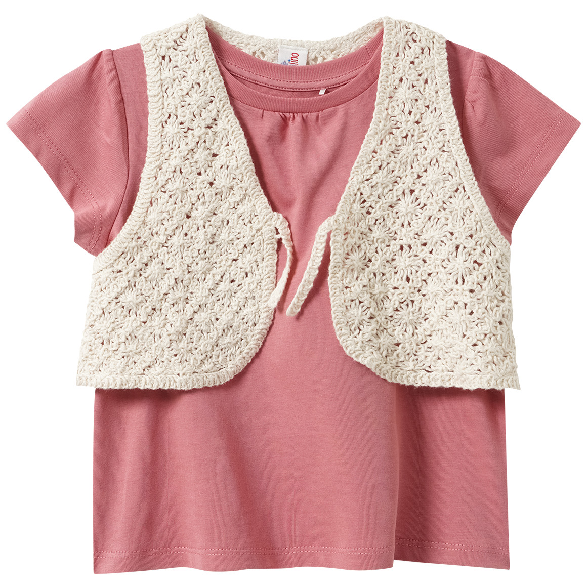 Mädchen T-Shirt mit Weste im Set