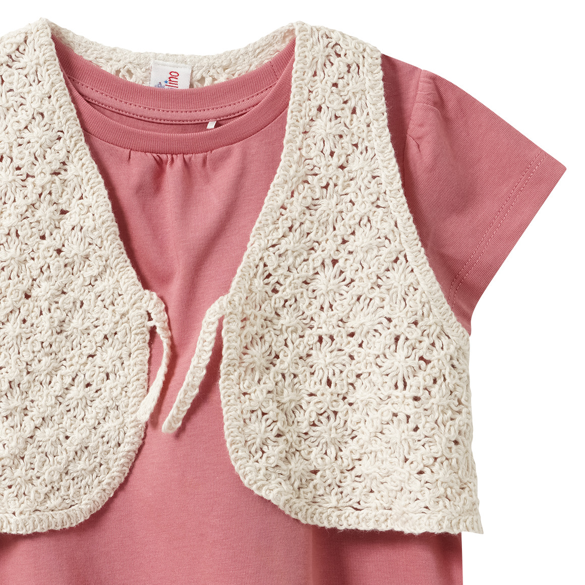 Mädchen T-Shirt mit Weste im Set