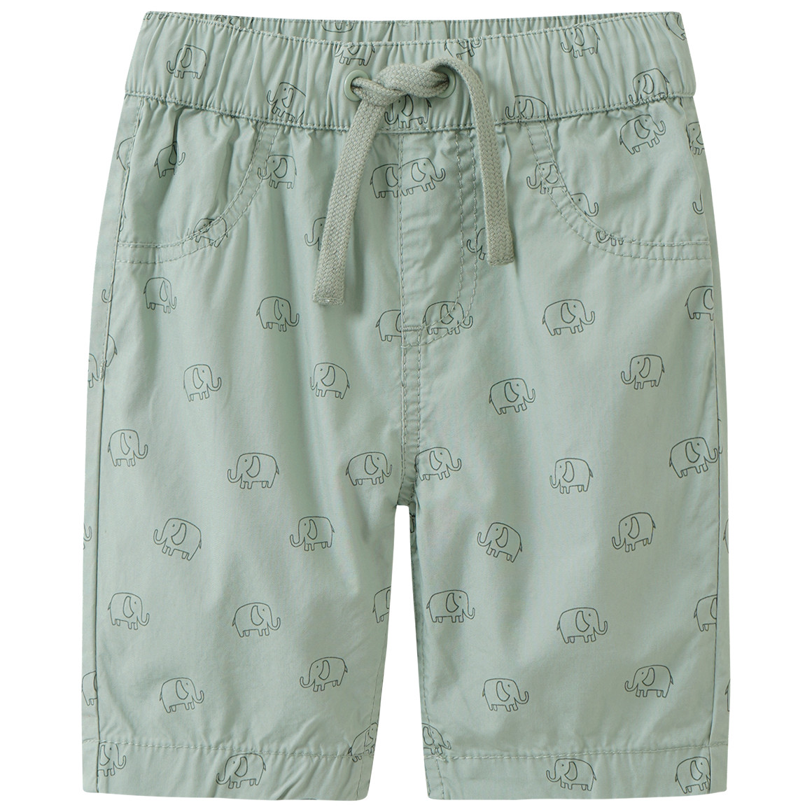 Baby Shorts mit Elefanten allover
