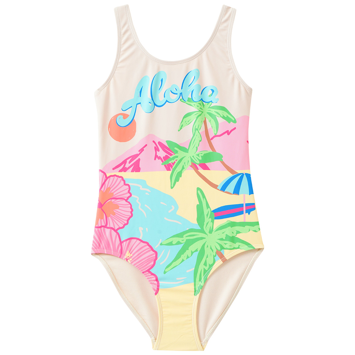 Mädchen Badeanzug mit sommerlichem Motiv