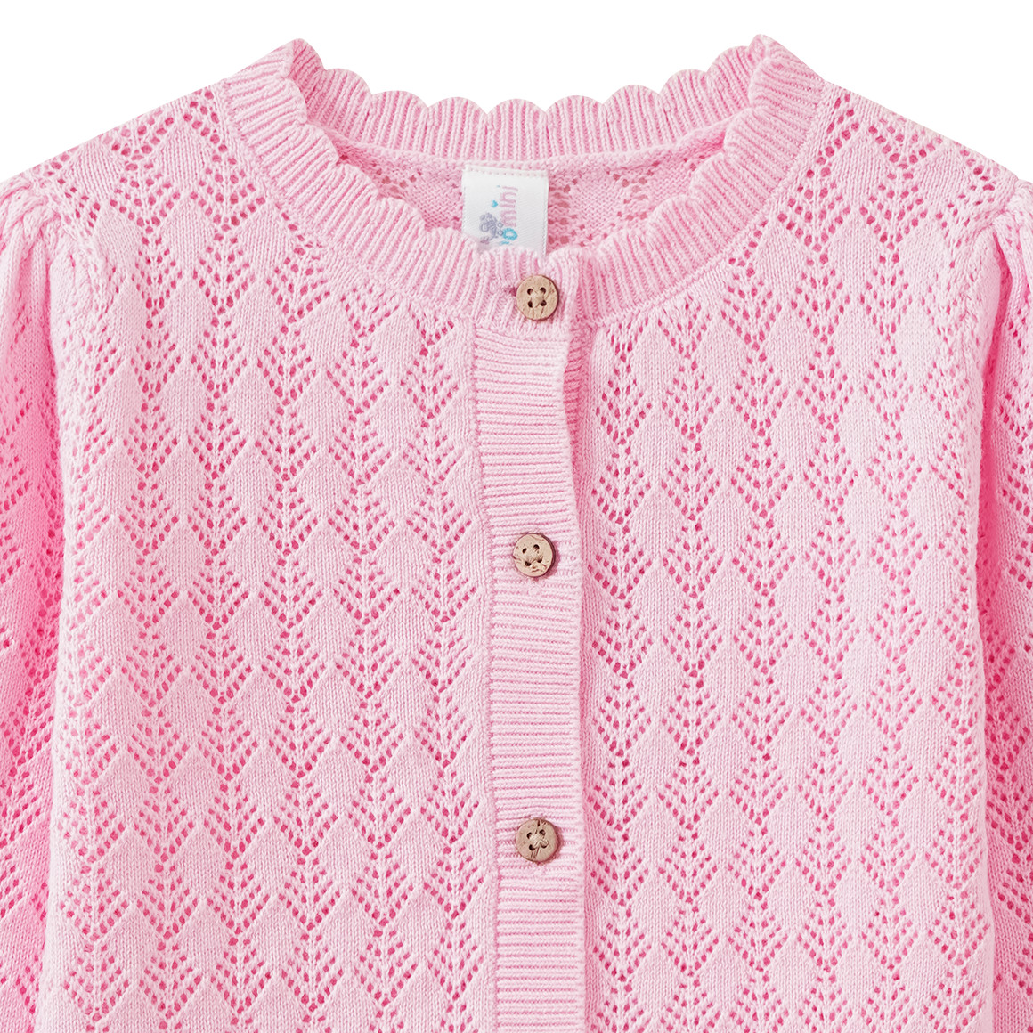 Baby Strickjacke mit Ajour-Muster