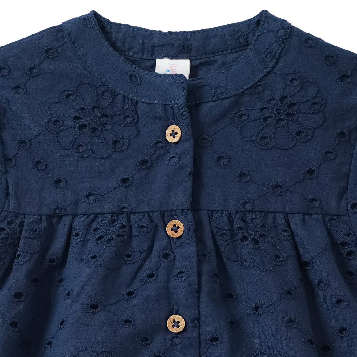 Baby Bluse mit Lochstickerei