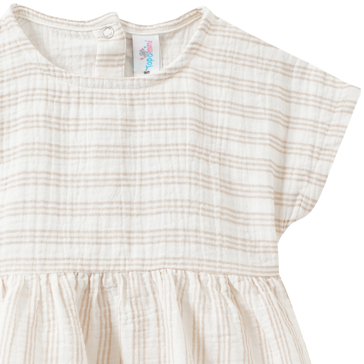 Baby Musselin-Kleid im Streifen-Look