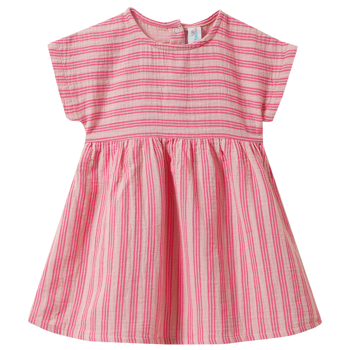 Baby Musselin-Kleid im Streifen-Look
