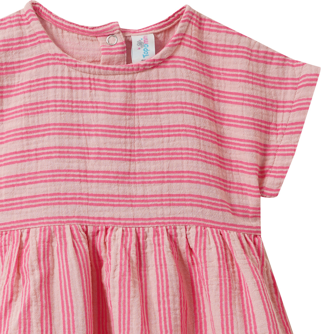 Baby Musselin-Kleid im Streifen-Look
