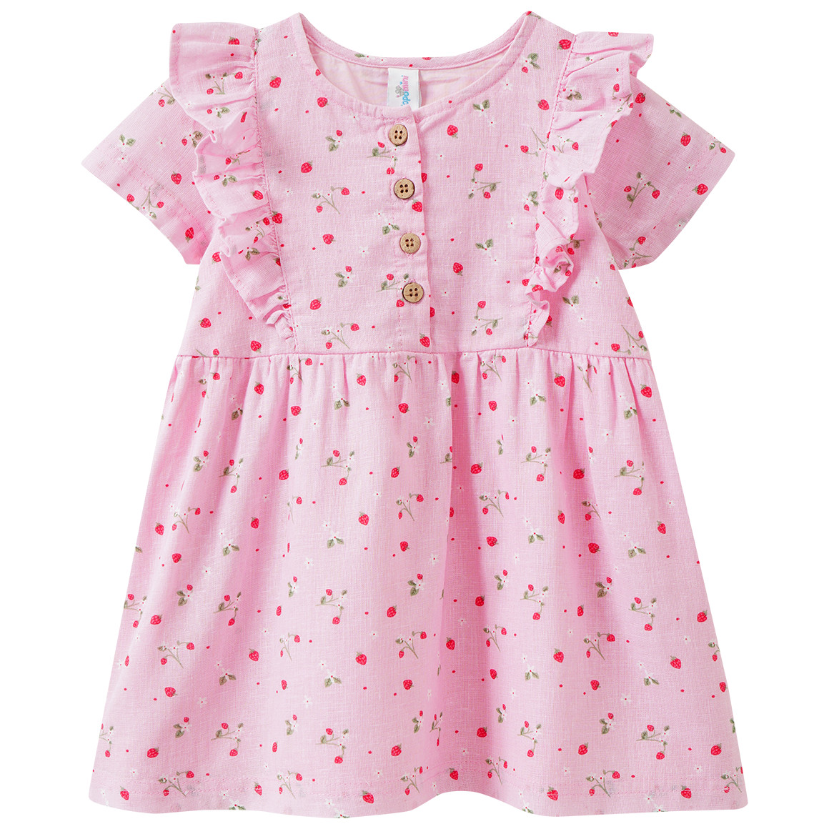 Baby Kleid mit Erdbeer-Print allover