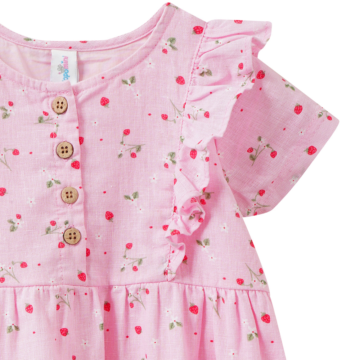 Baby Kleid mit Erdbeer-Print allover