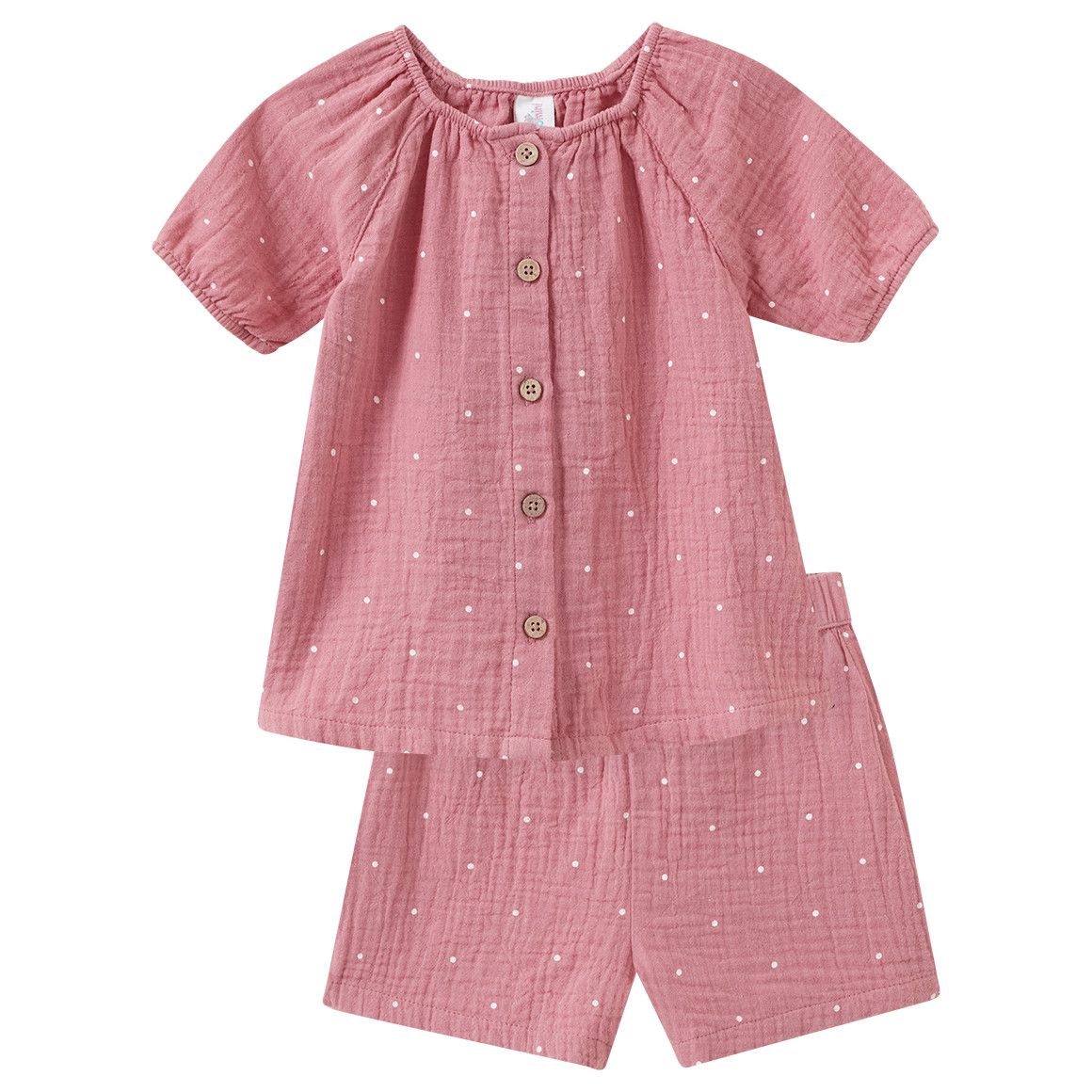 Baby Musselin-Set mit Bluse und Shorts