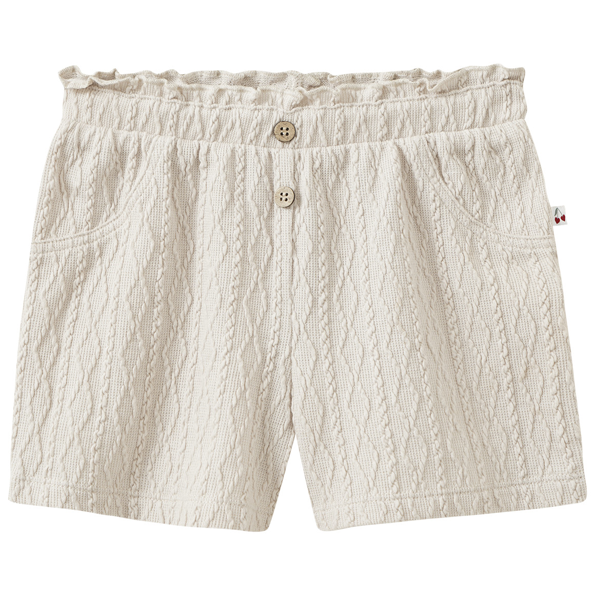 Baby Shorts mit Strukturmuster