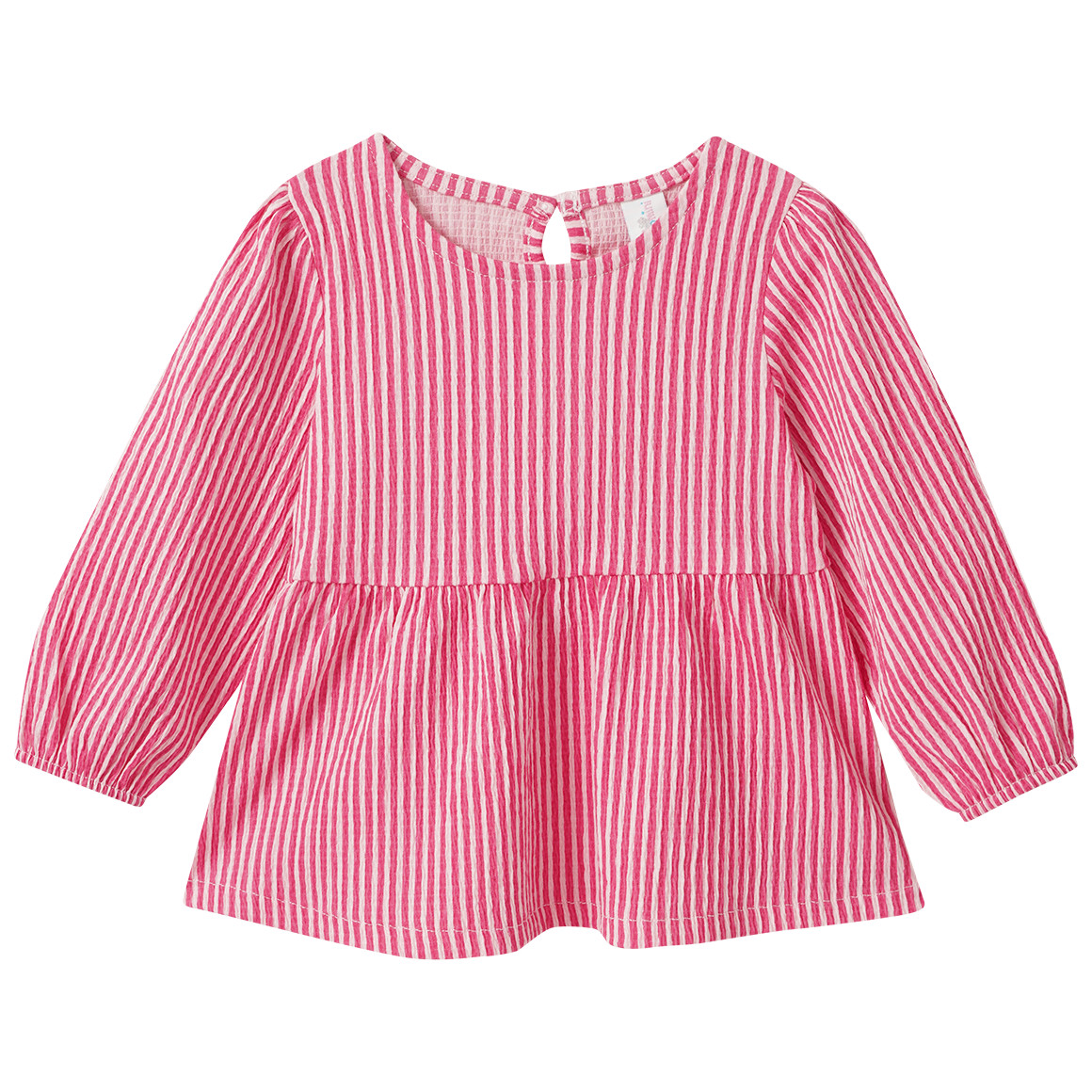 Babyshirt met lange mouwen en crêpe-structuur