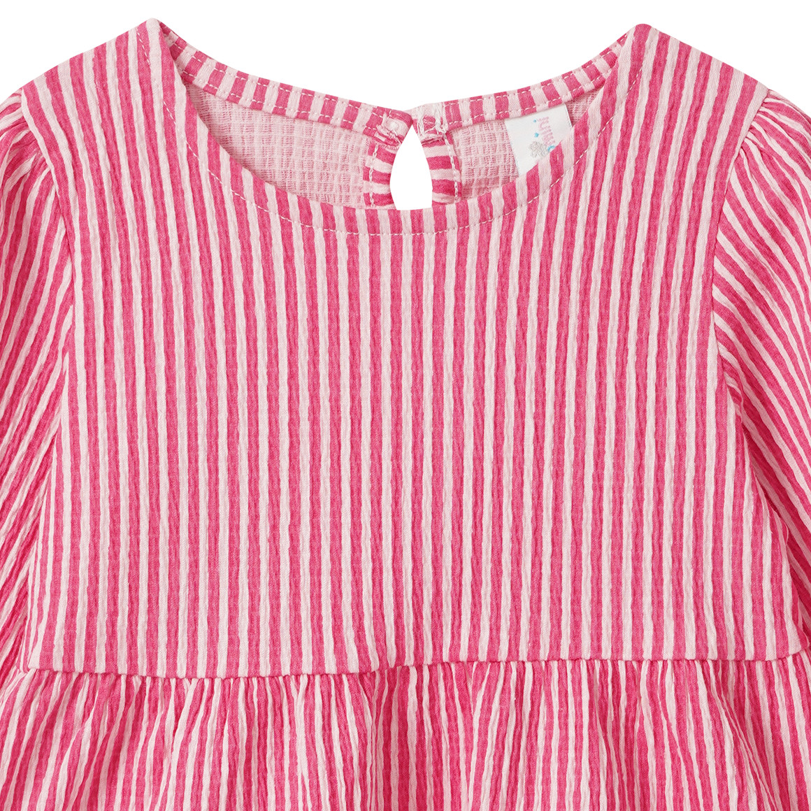 Babyshirt met lange mouwen en crêpe-structuur