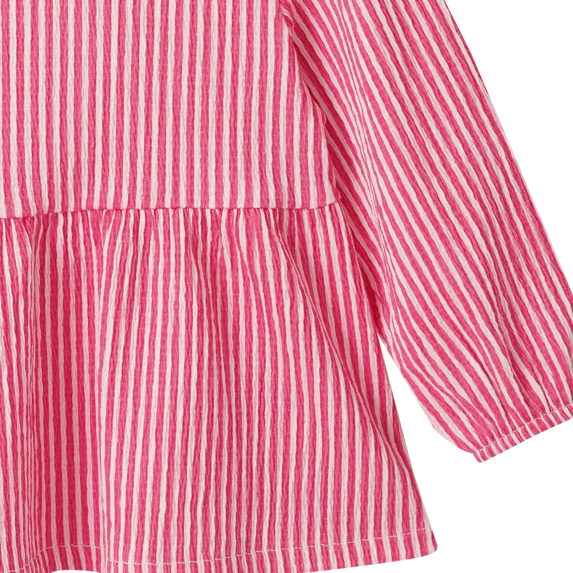 Babyshirt met lange mouwen en crêpe-structuur