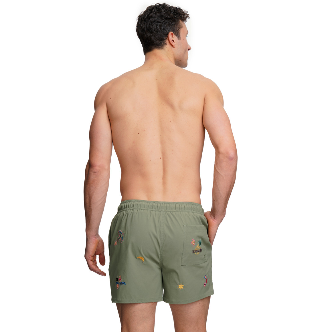 Herren Badeshorts mit Stickerei