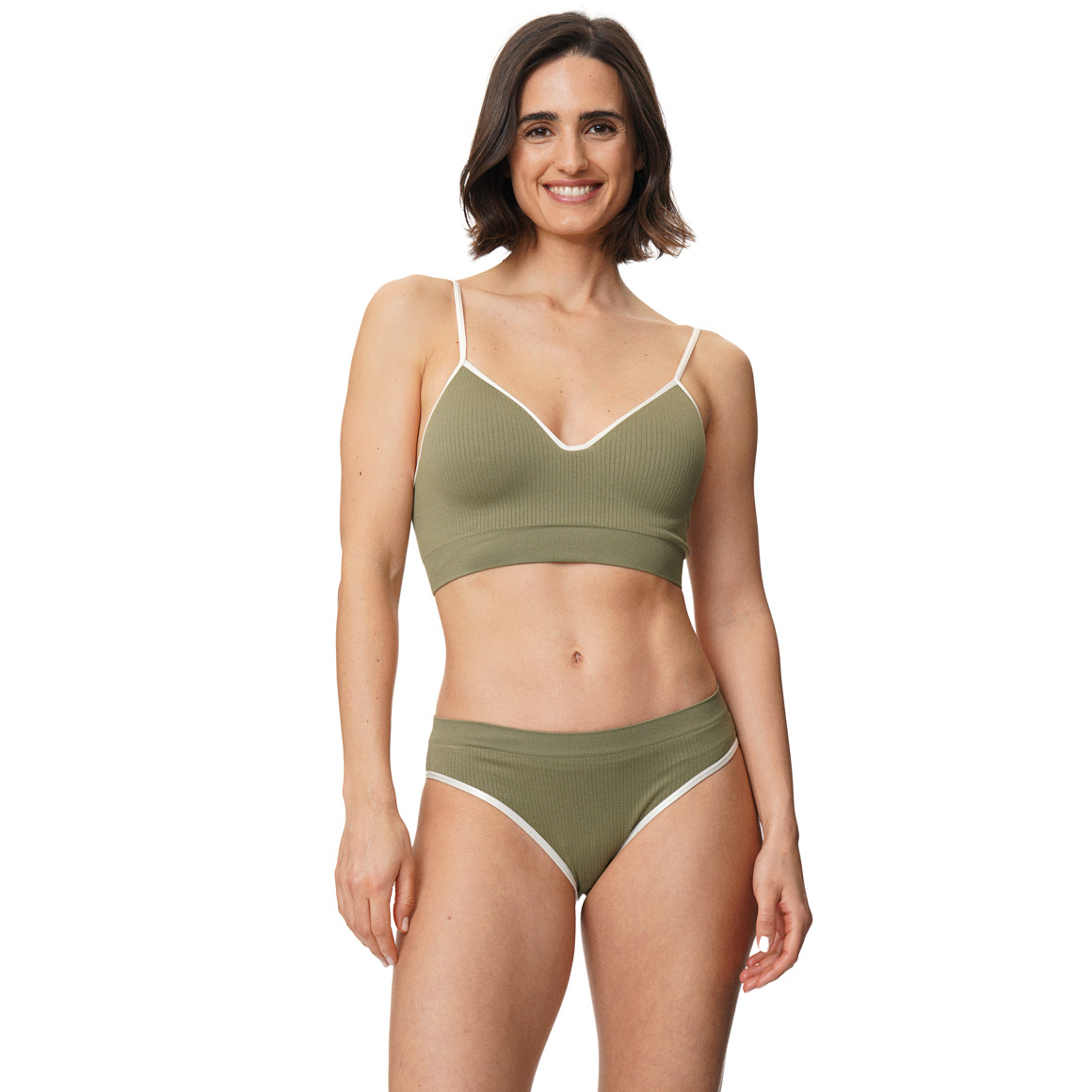 Damen Bustier in Rippstruktur