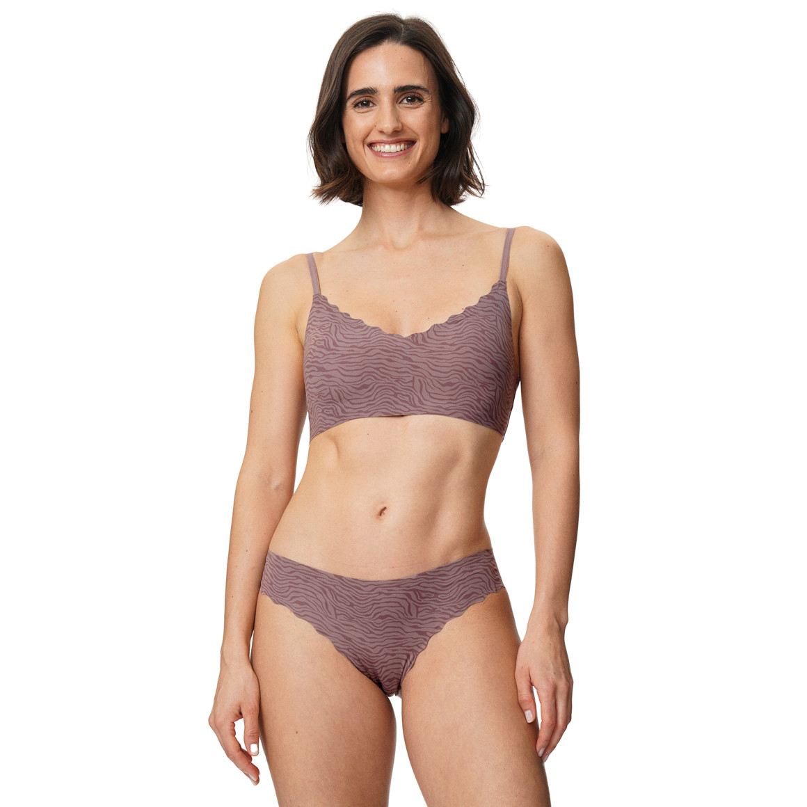 3 Damen Seamless-Slips mit Wellenkante