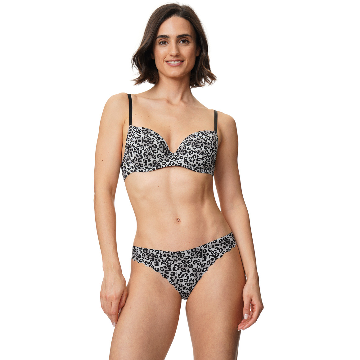 3 naadloze damesstrings met golvende rand