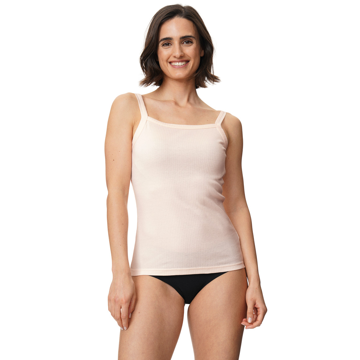 Damen Unterhemd mit Rippstruktur