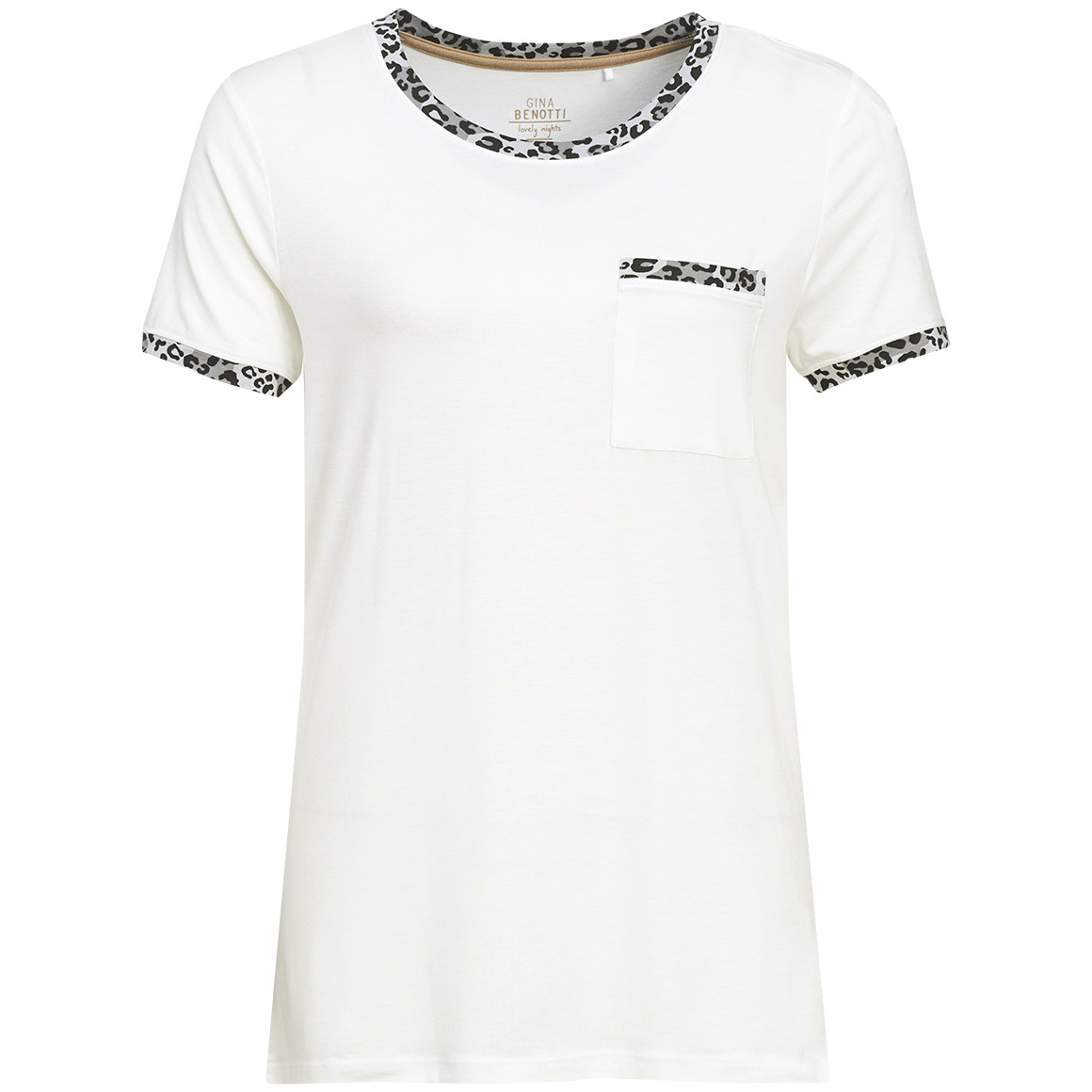 Damen Schlafshirt mit Leo-Details