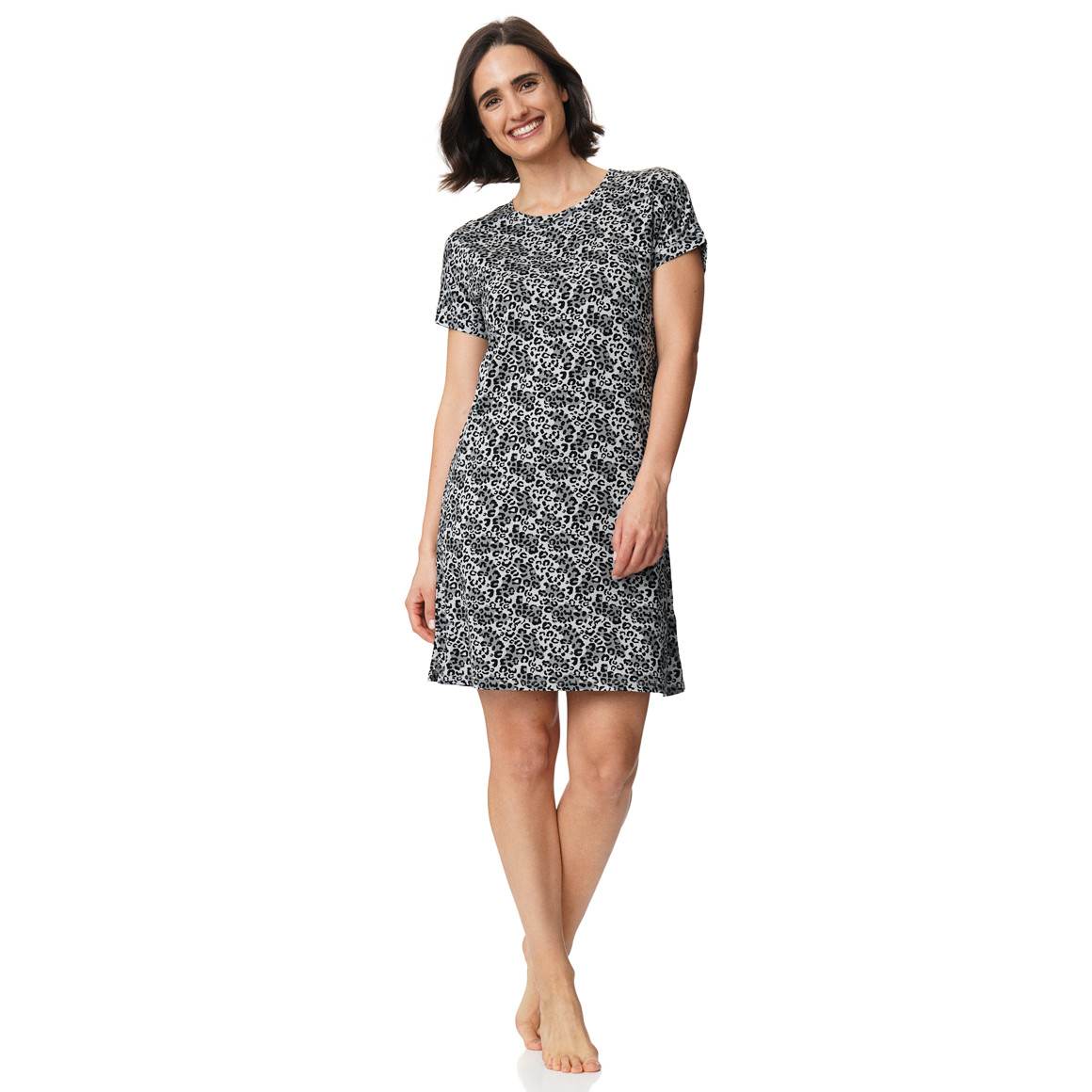 Damen Nachthemd mit Leo-Muster