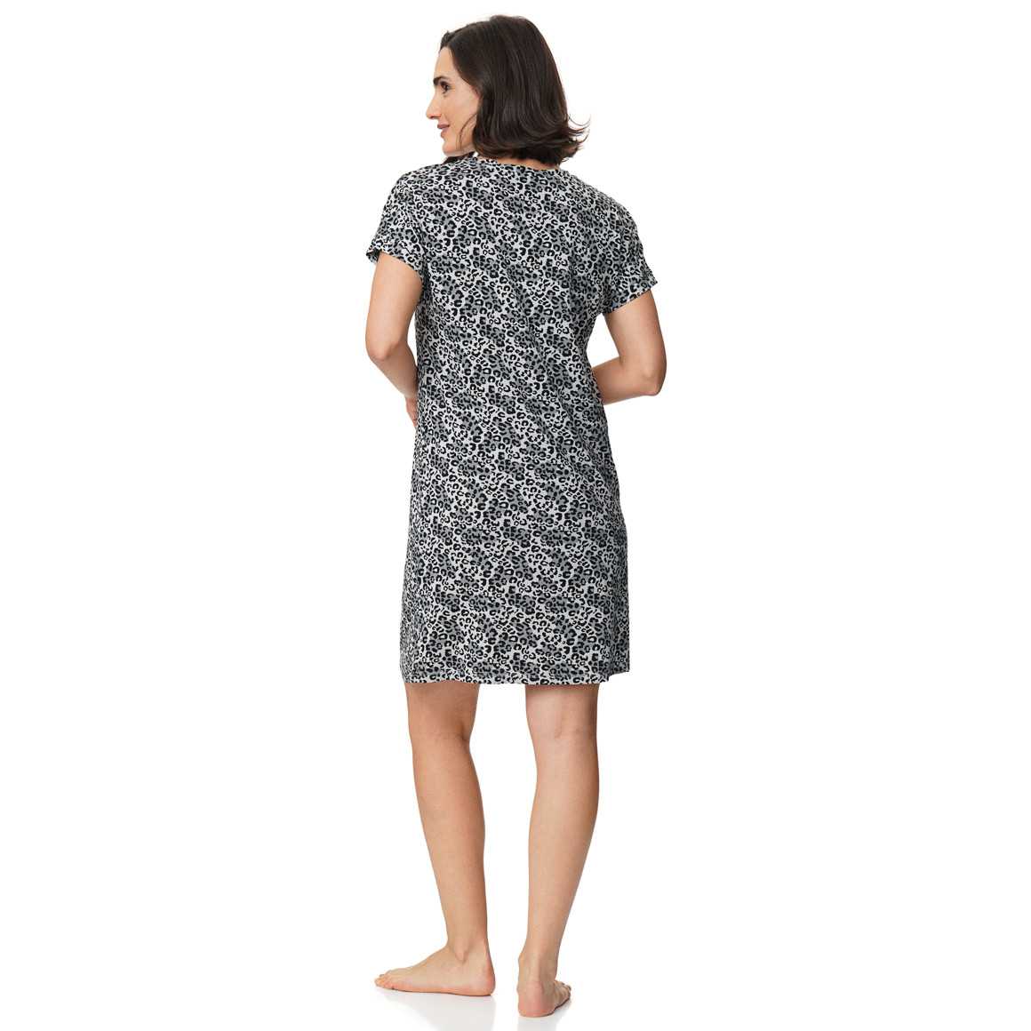 Damen Nachthemd mit Leo-Muster