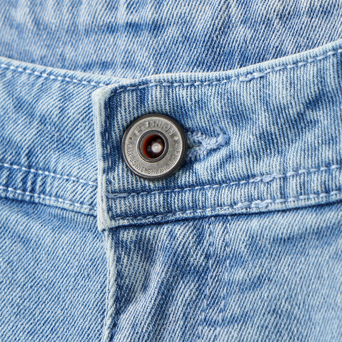 Jungen Jeansshorts mit Used-Waschung