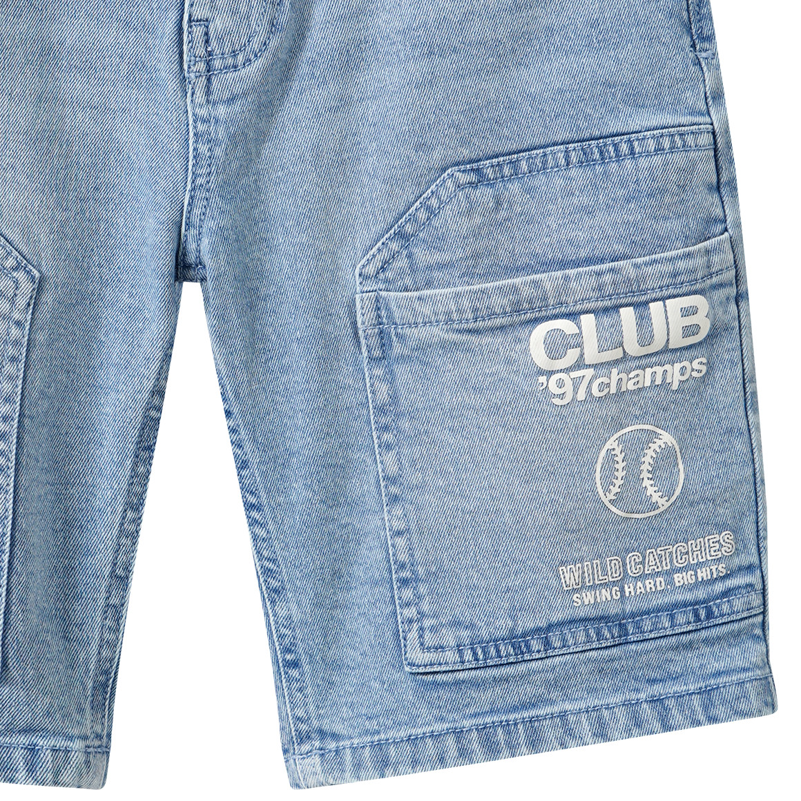 Jungen Jeansshorts mit Used-Waschung
