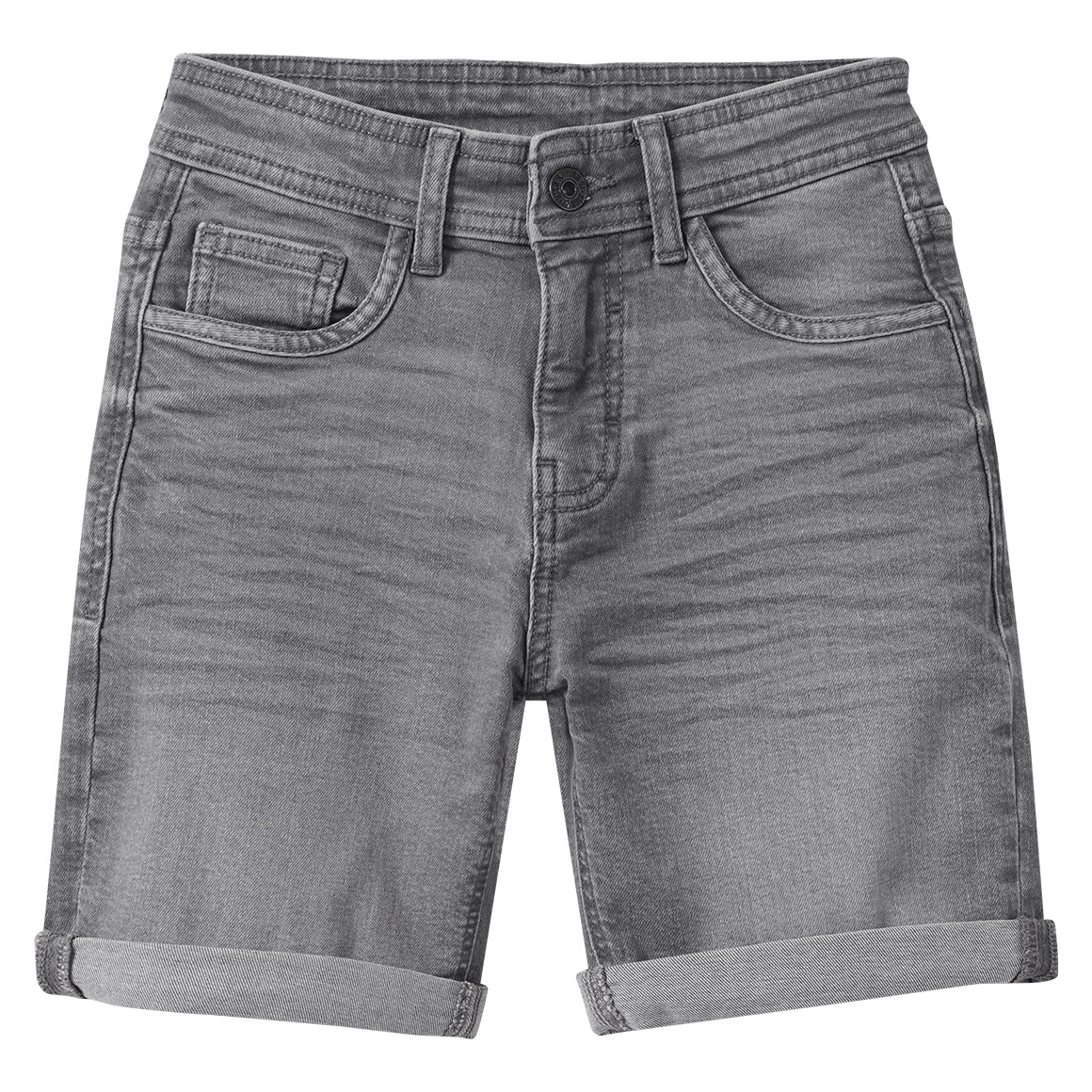 Jungen Jeansshorts in Used-Waschung