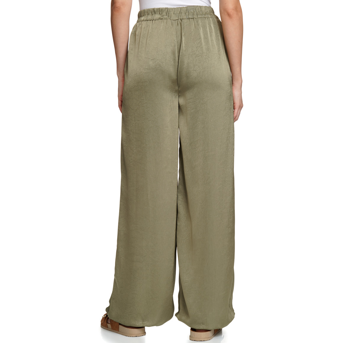 Damen Satin-Hose mit weitem Bein