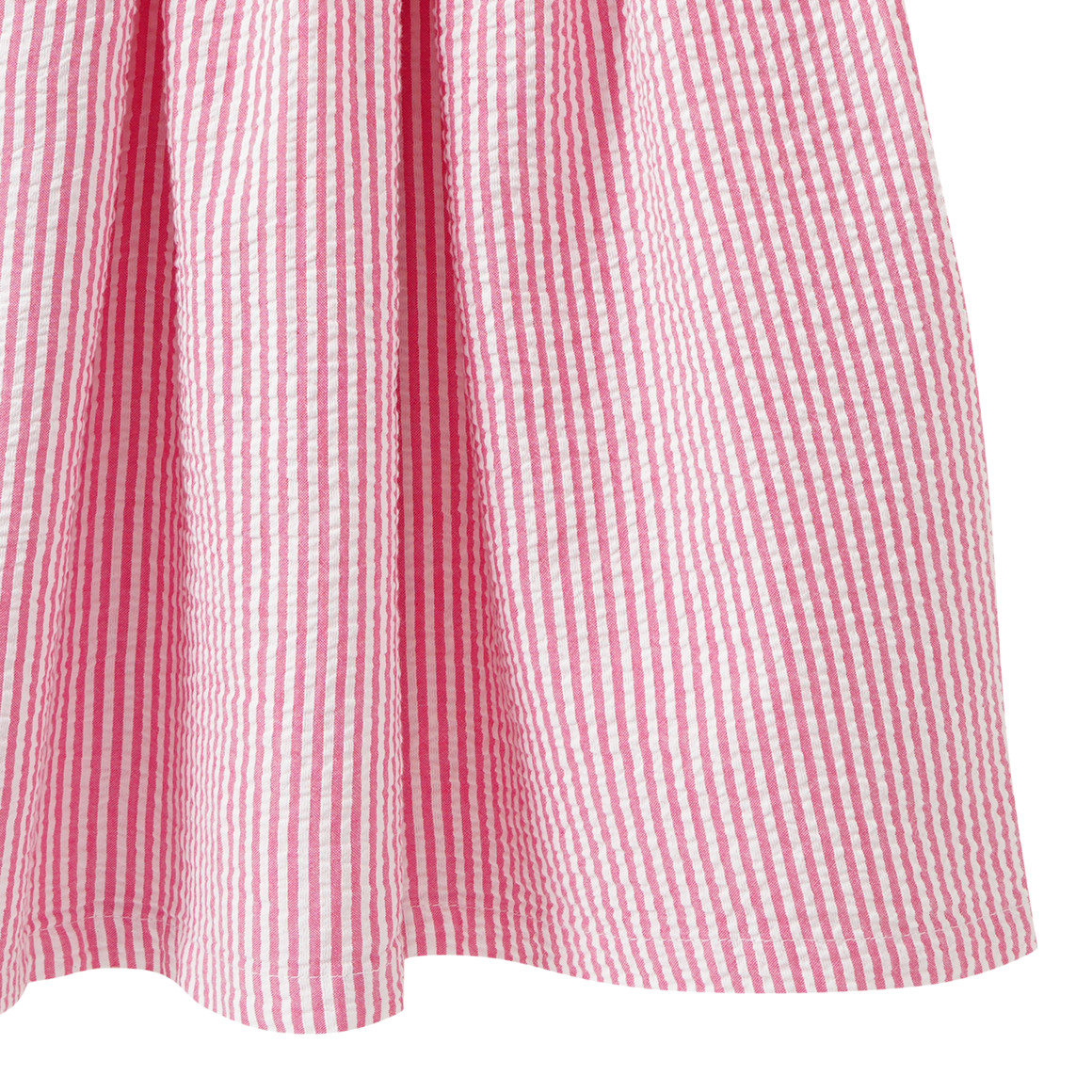 Mädchen Kleid mit Seersucker-Rockteil