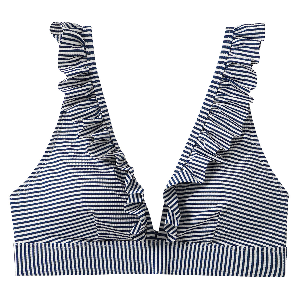 Damen Bikinioberteil mit Seersucker-Struktur