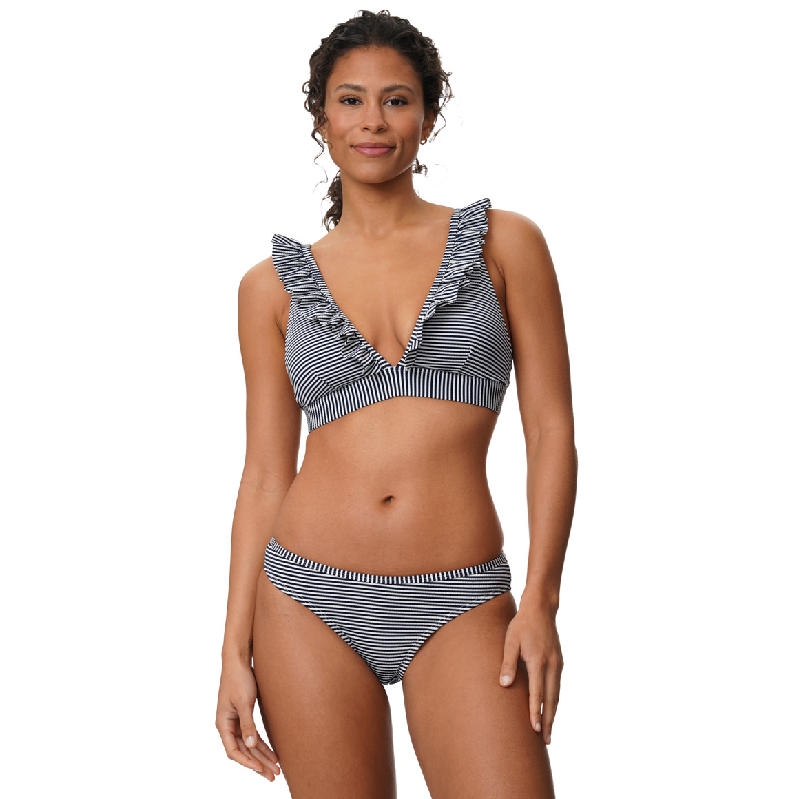 Damesbikinislip met seersuckerstructuur