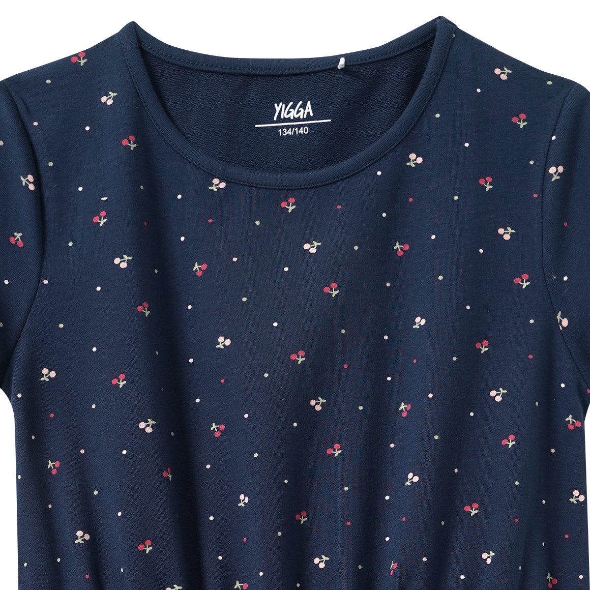 Mädchen Sweatkleid mit Kirschen-Allover