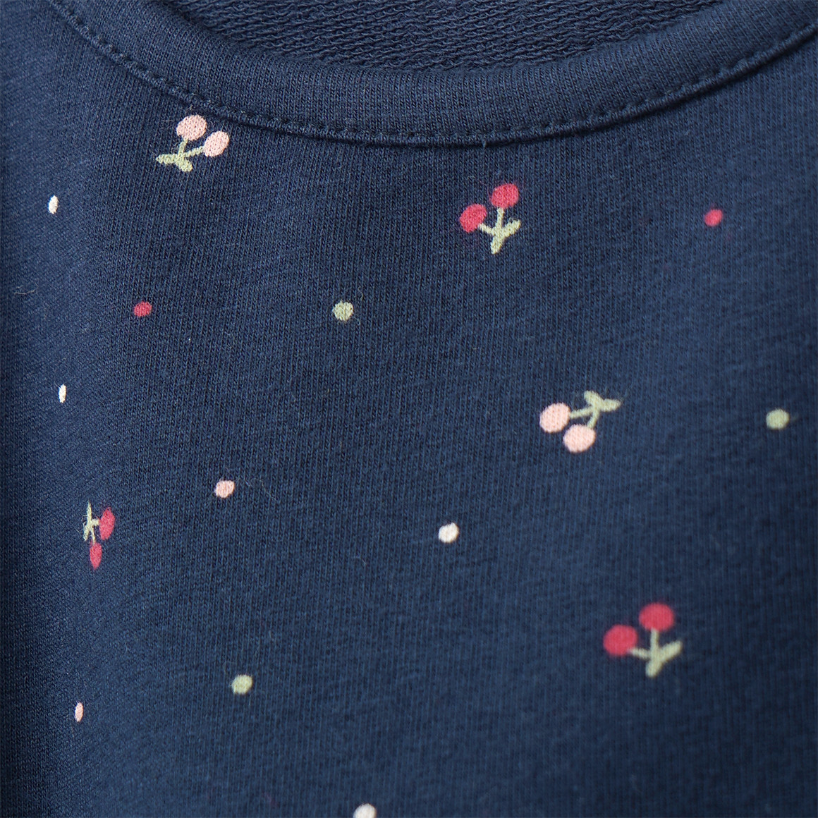 Mädchen Sweatkleid mit Kirschen-Allover