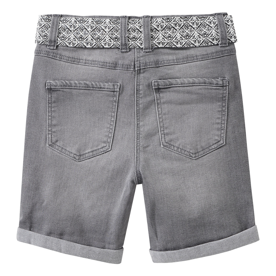Mädchen Jeansshorts mit Stoffgürtel