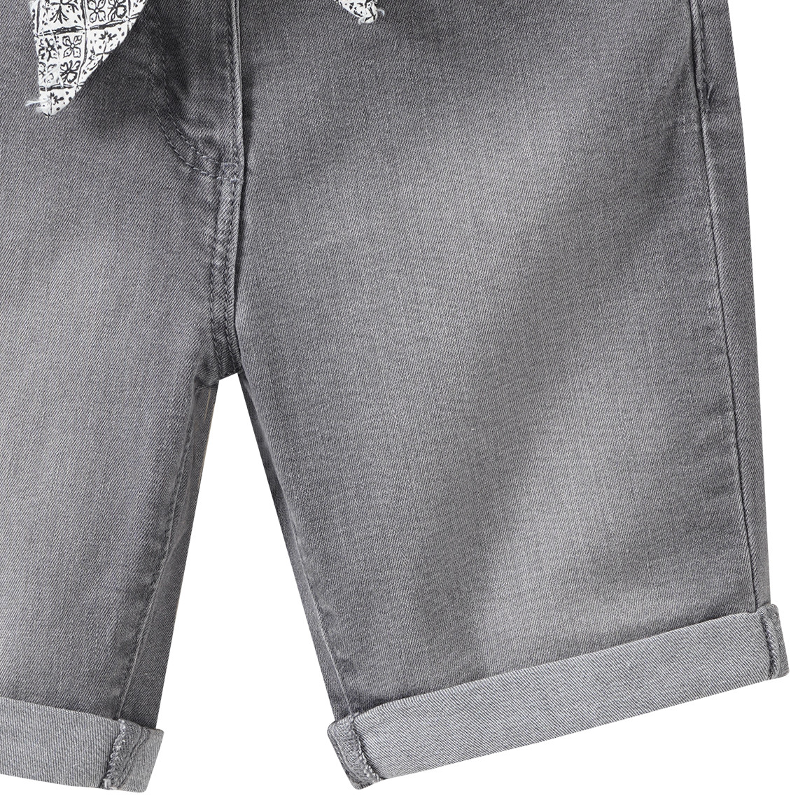 Mädchen Jeansshorts mit Stoffgürtel