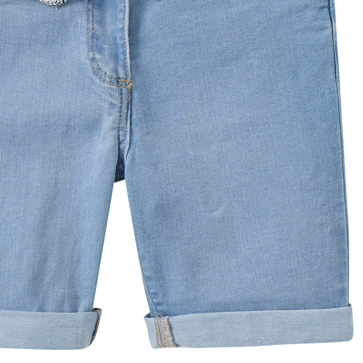 Mädchen Jeansshorts mit Stoffgürtel