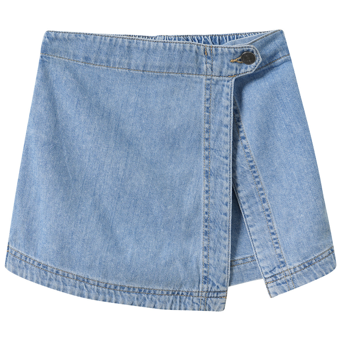Meisjes denim broekrok in wikkellook