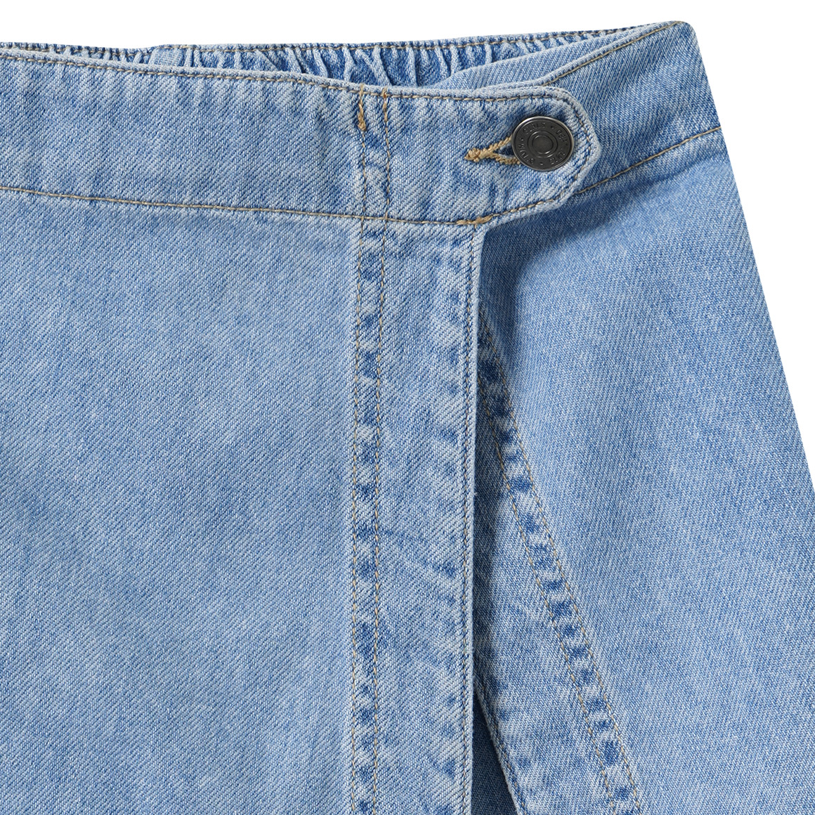 Meisjes denim broekrok in wikkellook